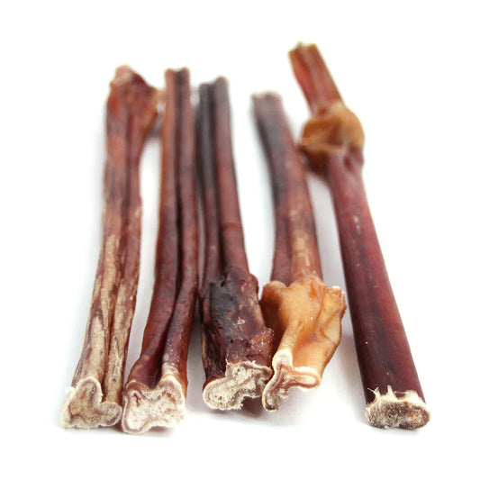 Five 12" Thick Bully Stick Odor Free 8oz