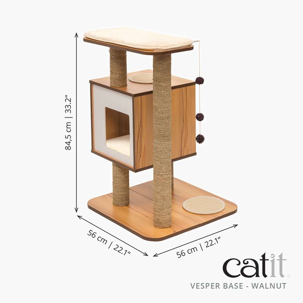 Catit Vesper Base Walnut dimensions.