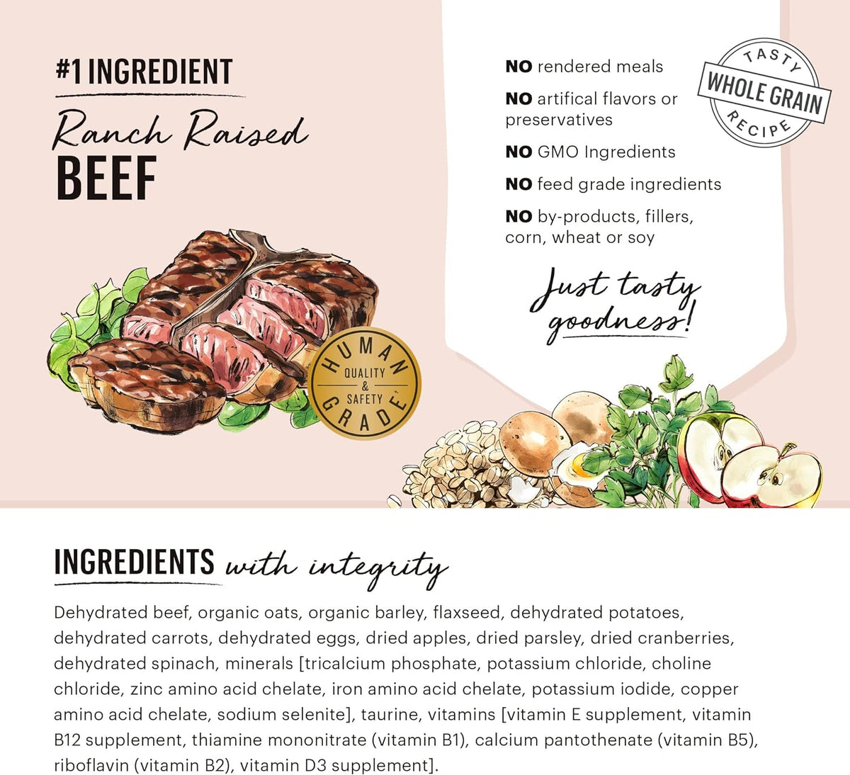 *Whole Grain Beef Dehydrated Recipe for Dogs