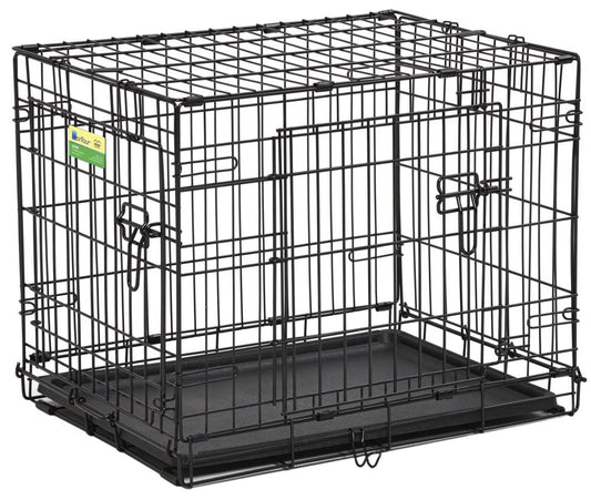 Double Door Folding Dog Crate