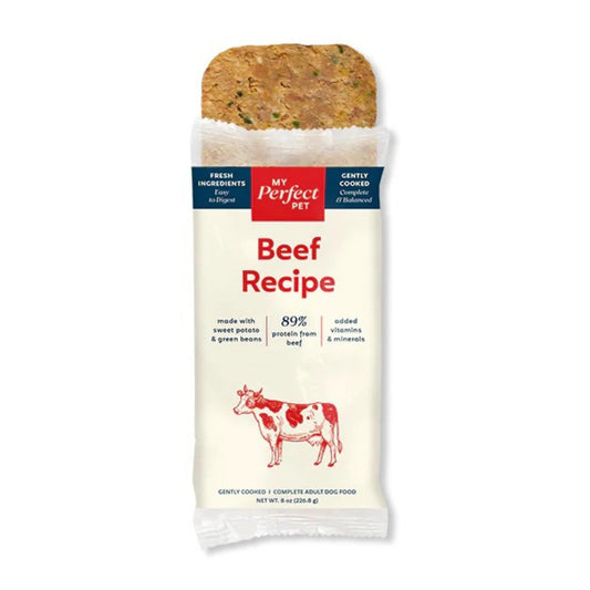 My Perfect Pet beef recipe single bar in packaging