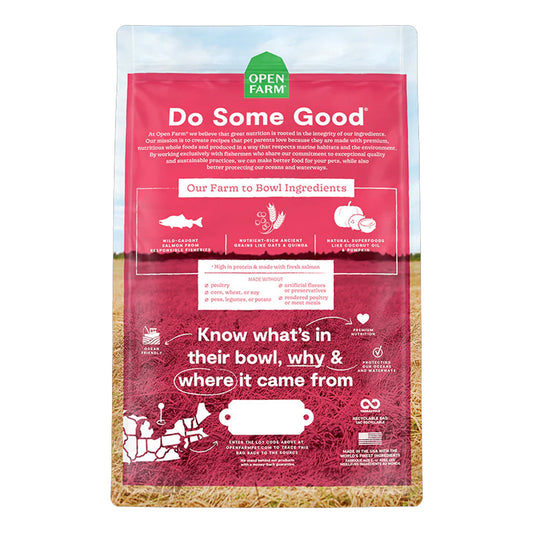 Homestead Salmon Ancient Grains Recipe back of bag