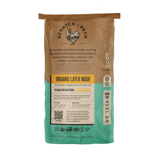 Organic Layer Mash back of bag.