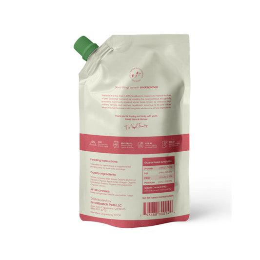 Back of Beef Bone Broth pouch.