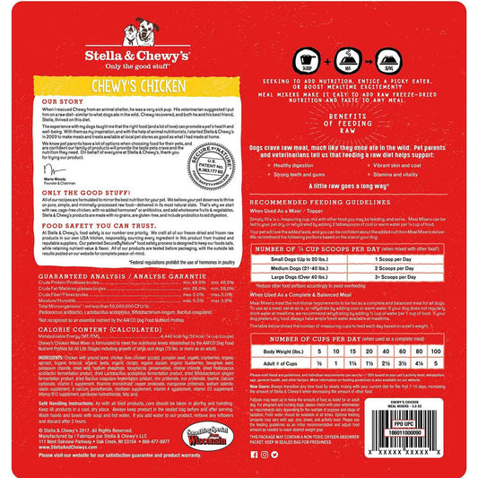 Chicken Meal Mixers 3.5oz back of bag