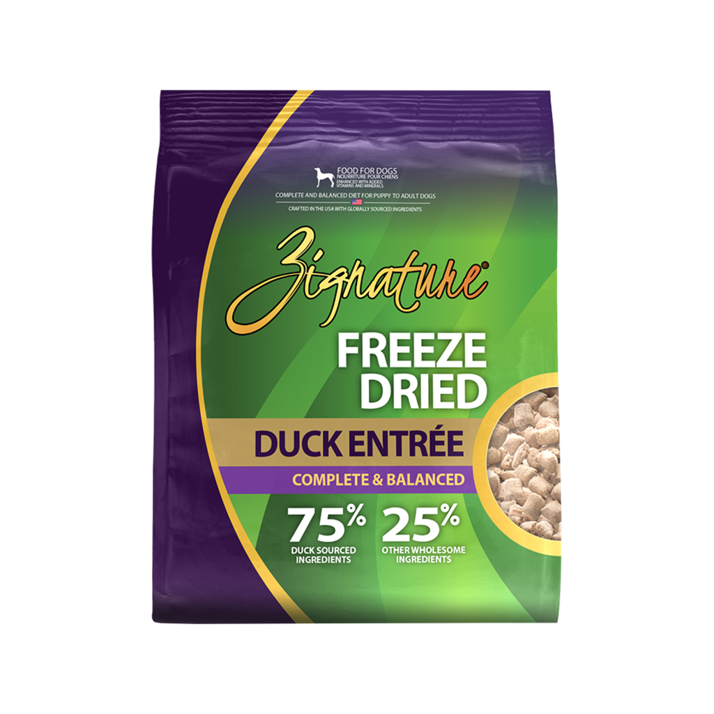 Zignature Freeze-Dried Duck Entrée Dog Food, 4 oz