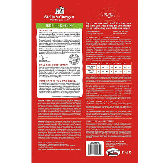 Freeze-dried Raw Dinner Patties Duck Duck Goose - Bancroft Pet Shop
