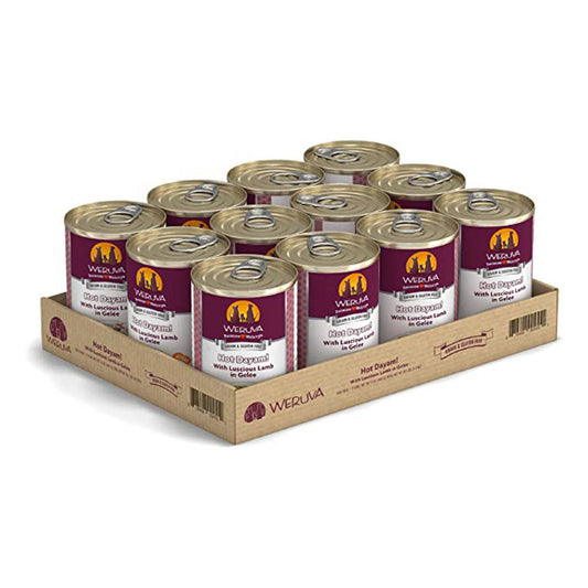 Hot Dayam! with Luscious Lamb in Gelee Canned Food for Dogs 14oz case of 12