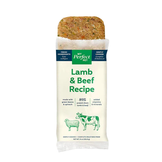 Single My Perfect Pet lamb and beef recipe bar in packaging