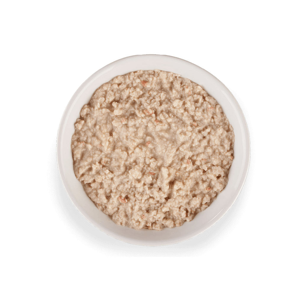 Baby Chicken, Duck & Duck Liver Pate Grain-Free Wet Kitten Food 2.4oz in a bowl
