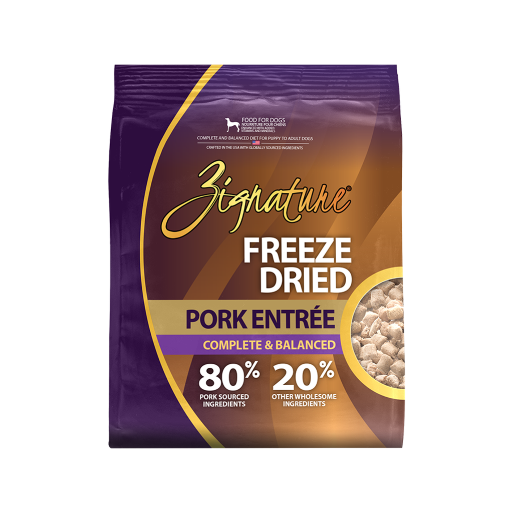 Zignature Freeze-Dried Pork Entrée Dog Food, 4 oz