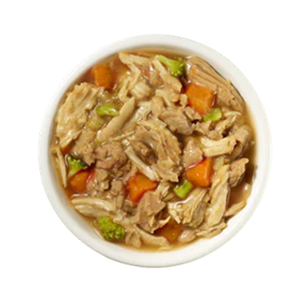 Chicken, Carrot & Broccoli Gourmet Stew open can.