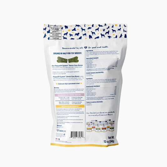 PlaqueOff Vegetable Fusion & Blueberry Flavor Mini Dental Care Bones 20ct