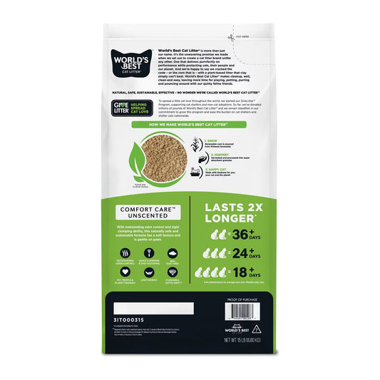 Clumping Cat Litter back of package