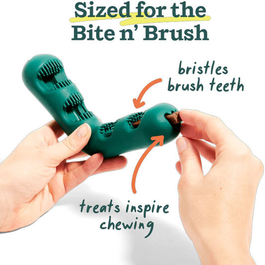 Picture showing Bite N' Brush Dental Refills being placed in a Bite N' Brush