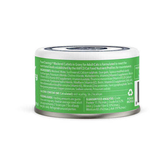 Wild Mackerel for Cats Cutlets in Gravy