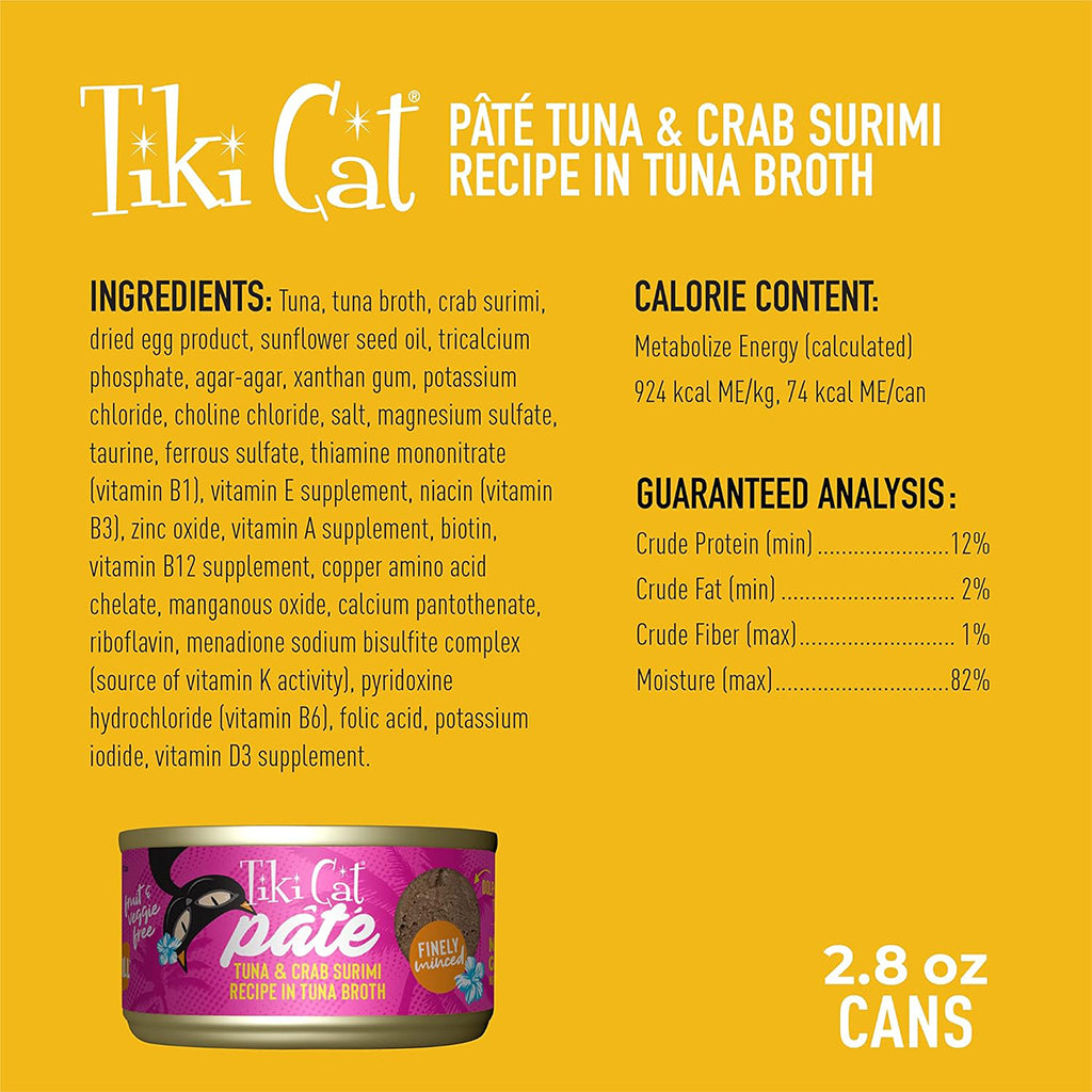 Grill Tuna & Crab Surimi Recipe in Tuna Broth Pate Grain-Free ingredients.