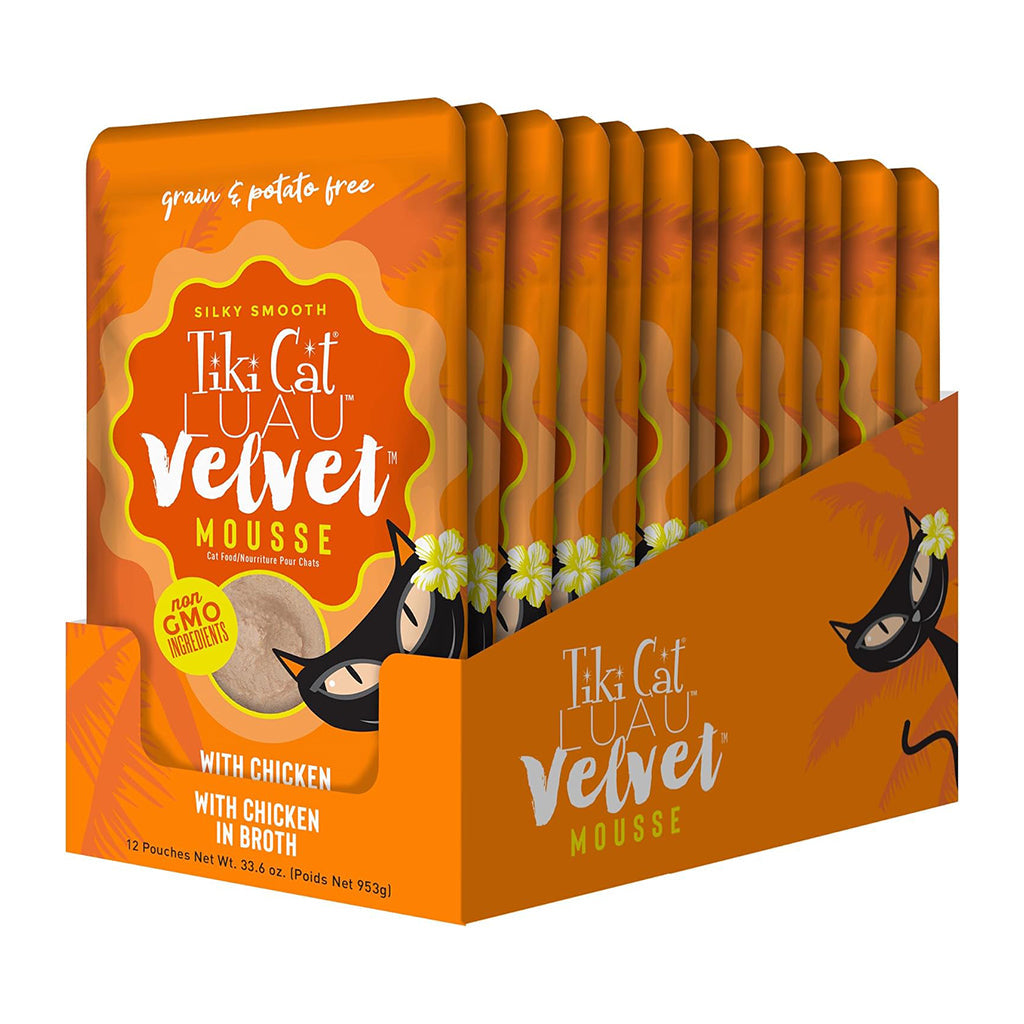 Luau Velvet Mousse Chicken Grain-Free Cat Food Pouch case