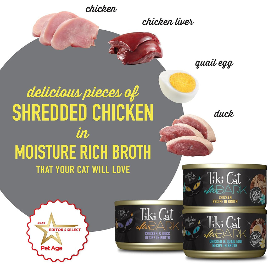 Ingredients in After Dark Variety Pack Grain-Free Canned Food 2.8oz - 18 Pack