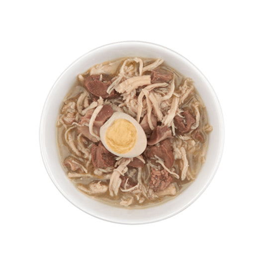 After Dark Chicken & Quail Recipe in Broth 2.8oz in a bowl.