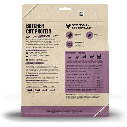 *Turkey Dinner Mini Patties Freeze-Dried for Cats