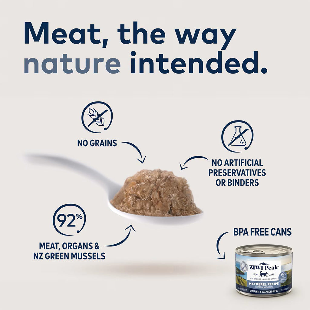 ZIWI Peak Mackerel Recipe Canned Cat Food 3oz