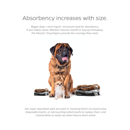 Absorbency increases with size of the diaper.