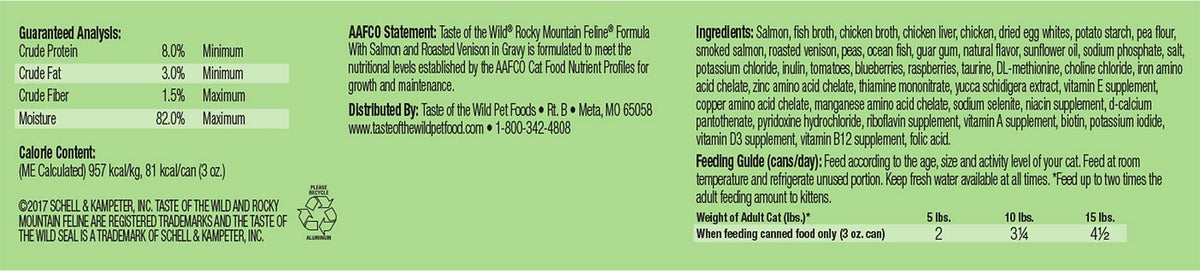 Rocky Mountain w/ Salmon & Venison Canned Food for Cats