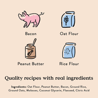 Bac'n Nutty Training Bites 6oz ingredients list 