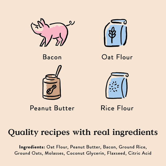 Bac'n Nutty Training Bites 6oz ingredients list 