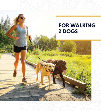 Double Track Dog Leash Coupler for walking 2 dogs
