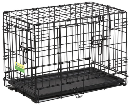 Double Door Folding Dog Crate