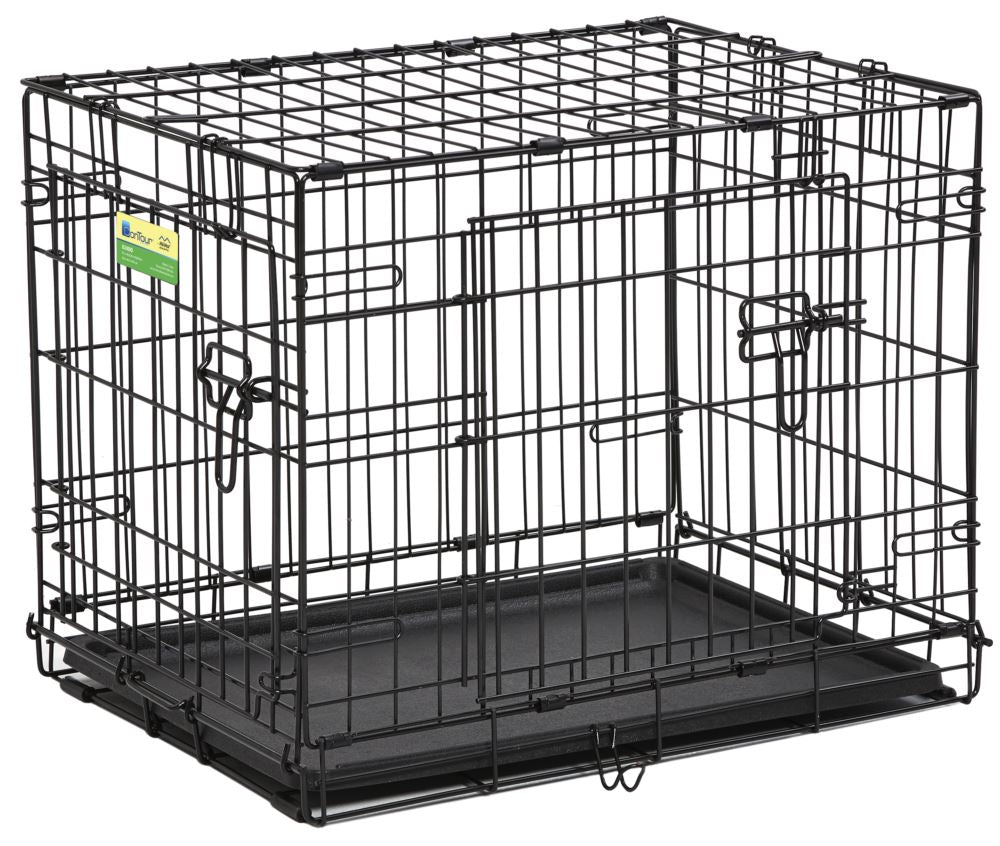 Double Door Folding Dog Crate
