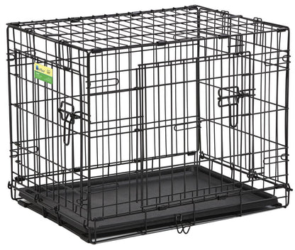 Double Door Folding Dog Crate