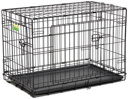 Double Door Folding Dog Crate