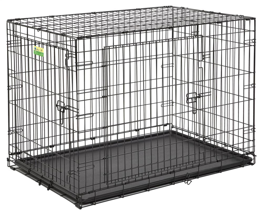 Double Door Folding Dog Crate