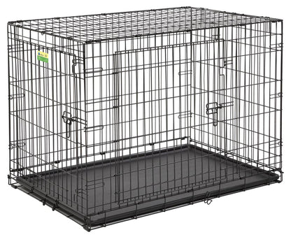 Double Door Folding Dog Crate