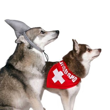 Midlee Shark vs. Lifeguard Halloween Dog Costume