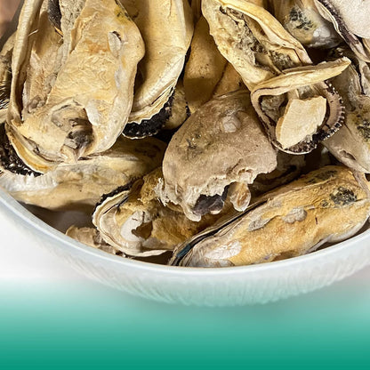 Close up of freeze dried mussels.