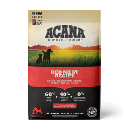 Heritage Red Meat Dry Dog Food 13 lb bag.