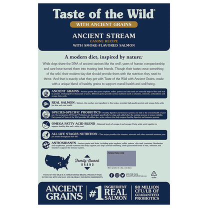 Back of Ancient Stream with Smoked Salmon bag.