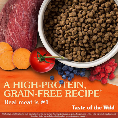 High protein grain free diet, real meat first ingredient. 
