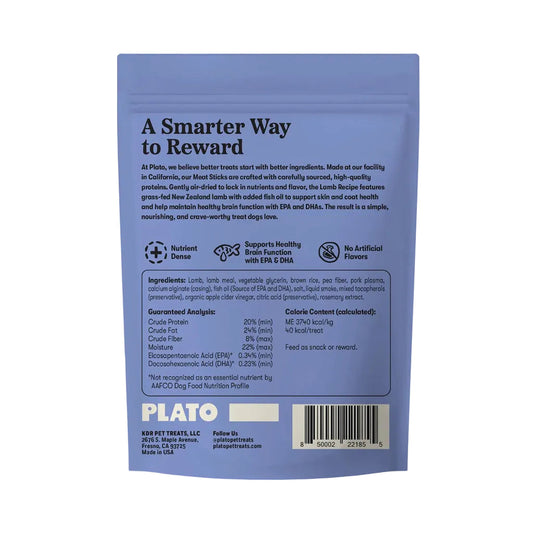 Plato air-dried meat sticks lamb recipe back of 10oz package