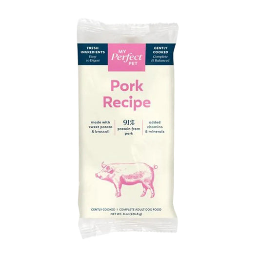 My perfect pet pork recipe bar in packaging