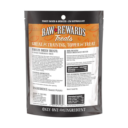 Freeze-dried Sweet Potato 2oz back of bag