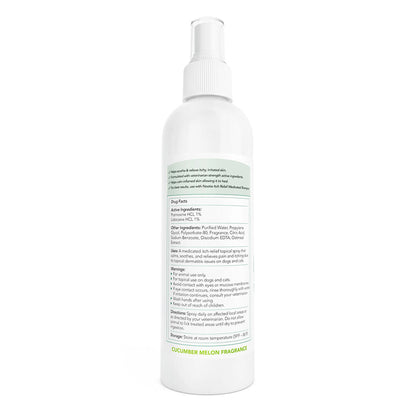 Medicated Anti Itch Spray 8oz back of bottle