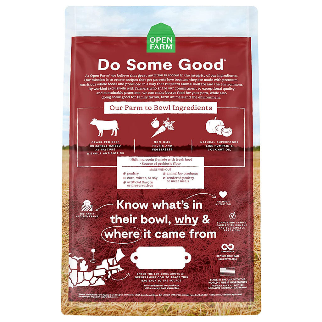 Grass-Fed Beef Recipe back of bag
