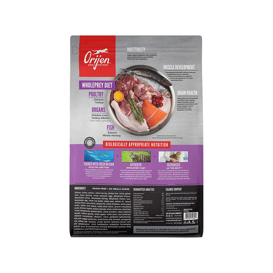 Kitten Grain Free Dry Food 4lb back of bag 