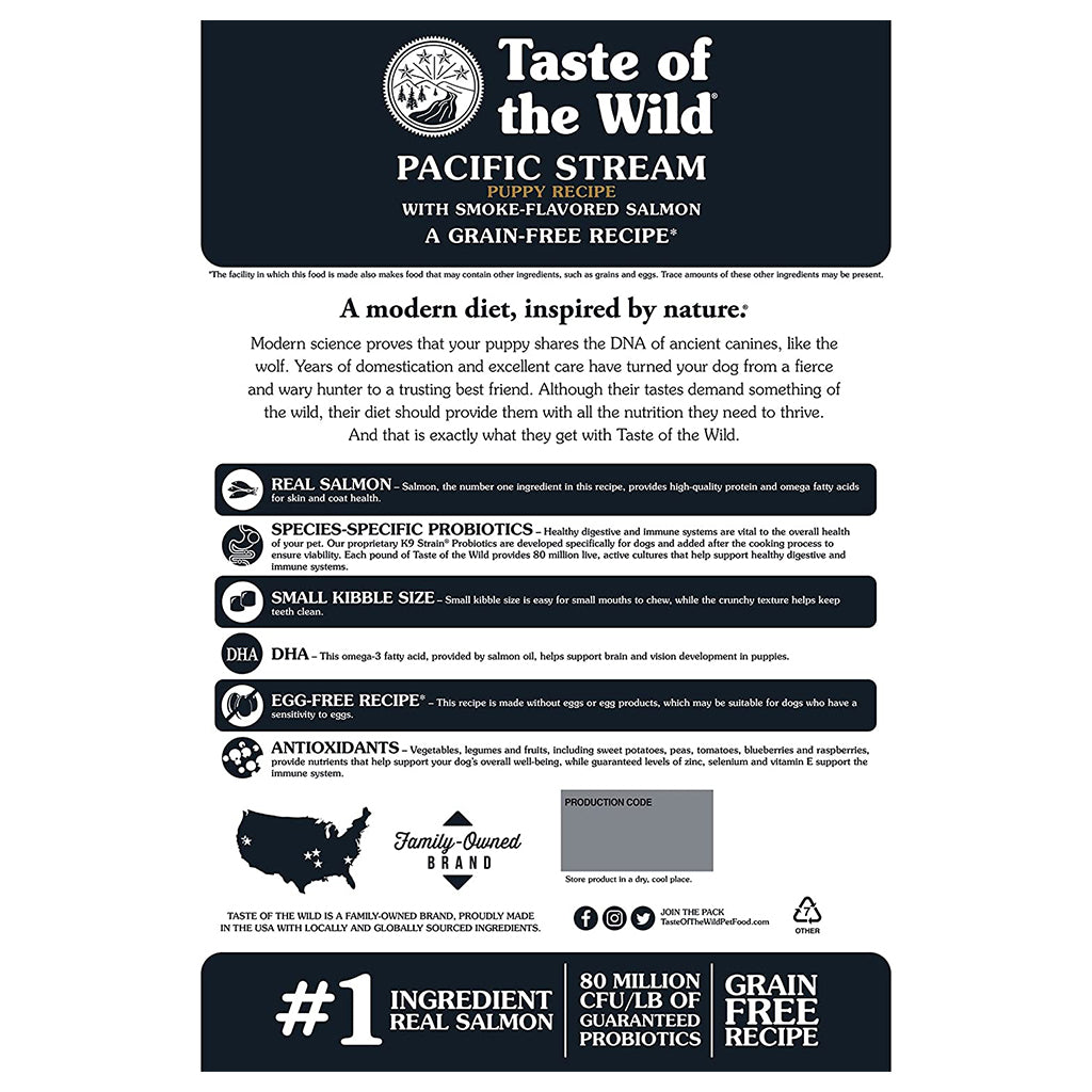Pacific Stream Puppy back of bag