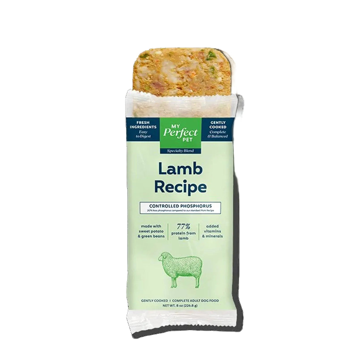 My Perfect Pet Controlled Phosphorous Lamb Recipe single bar in packaging